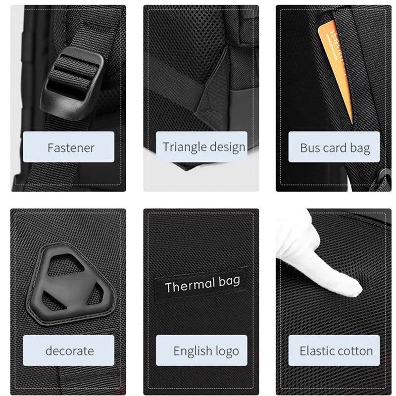 Men Business Multifunction Backpack 17' Plaptop Large Capacity High Quality Backpacks Waterproof USB Charging Travel Backpack